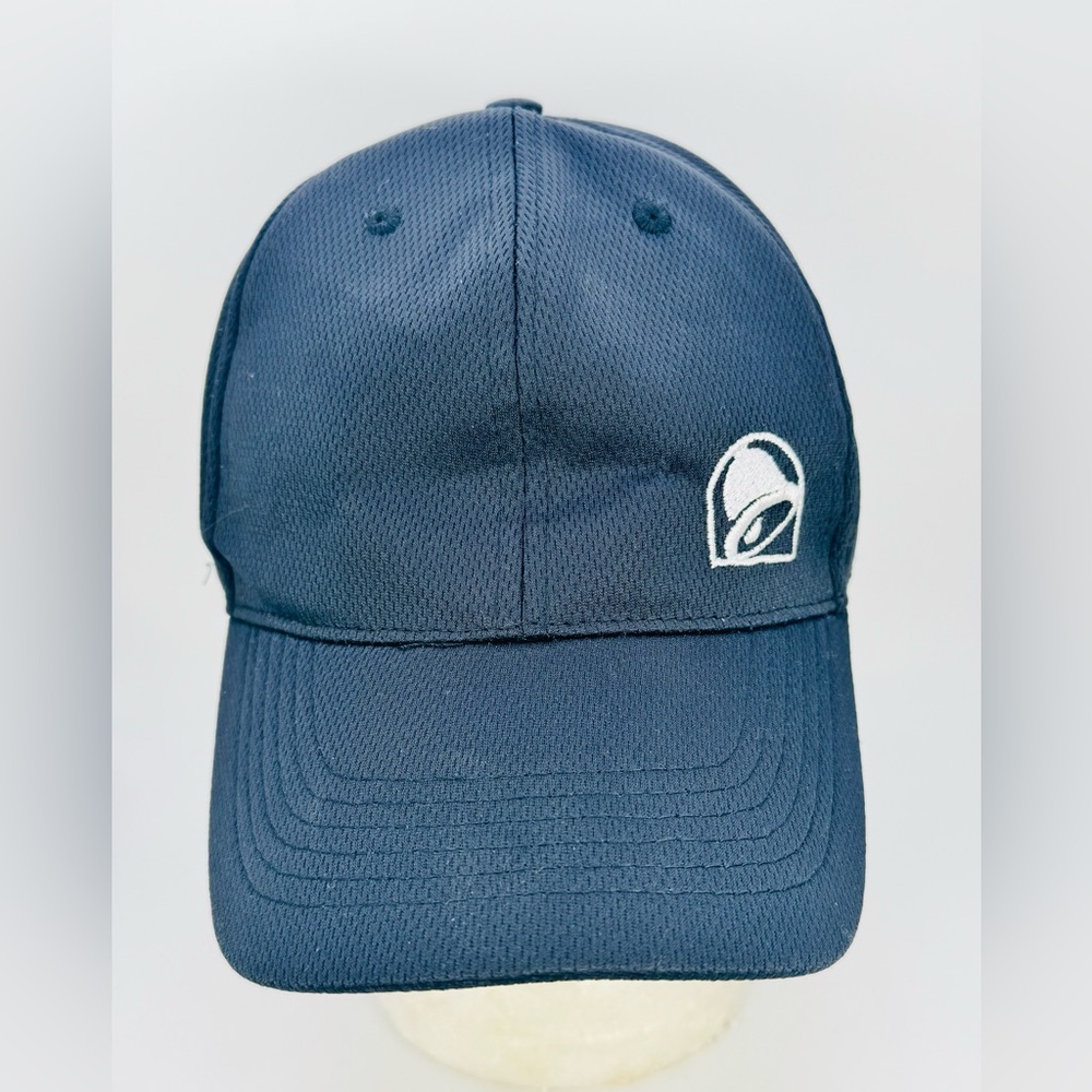 TACO BELL EMPLOYEE HAT BLACK STRAPBACK ADJUSTABLE VGC